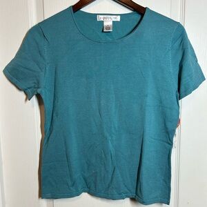 Pursuit Ltd Teal Women's Silk Blend Top - Size Medium NWT NOS